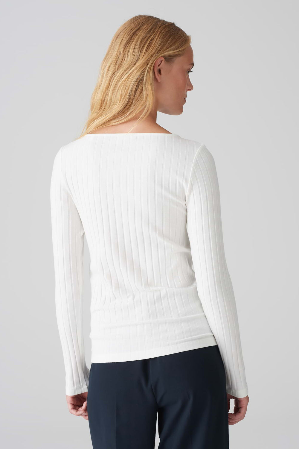 Pull col rond Blanc - OPUS