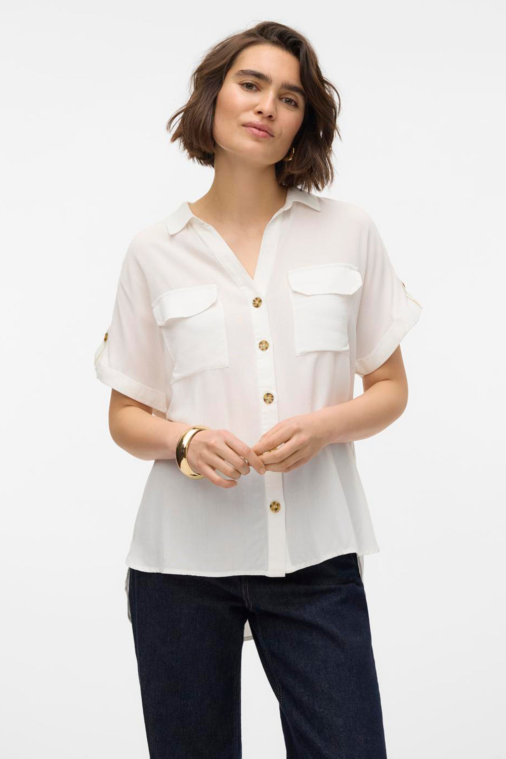 Chemisier (manches courtes) Blanc - VERO MODA®