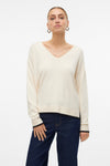 Pull col V Beige - VERO MODA®