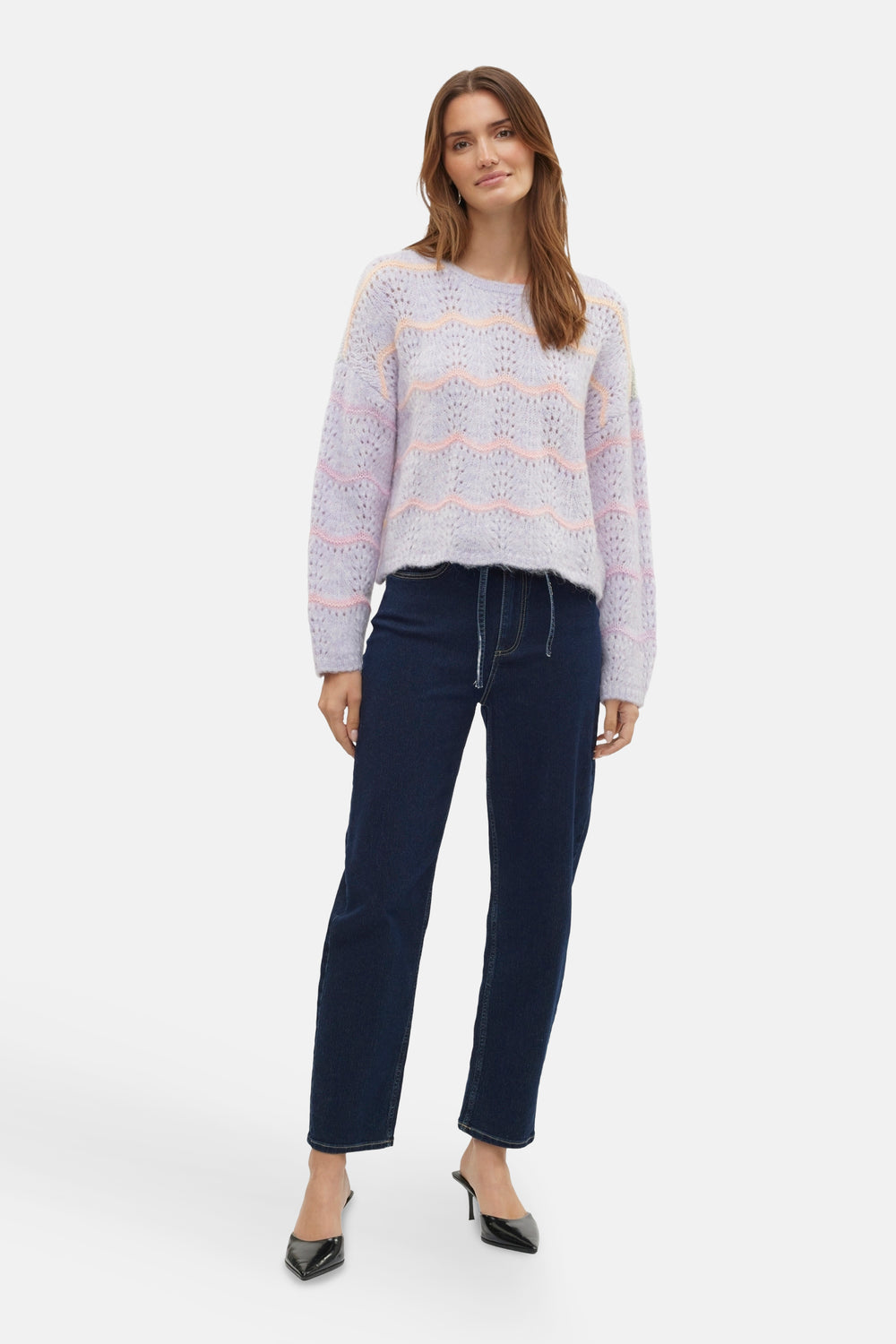 Pull col rond Mauve - VERO MODA®