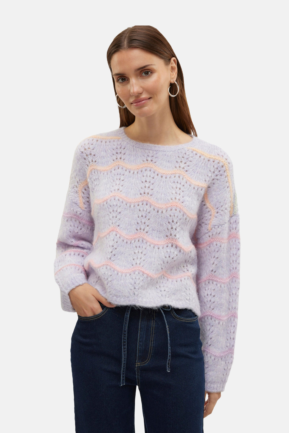 Pull col rond Mauve - VERO MODA®