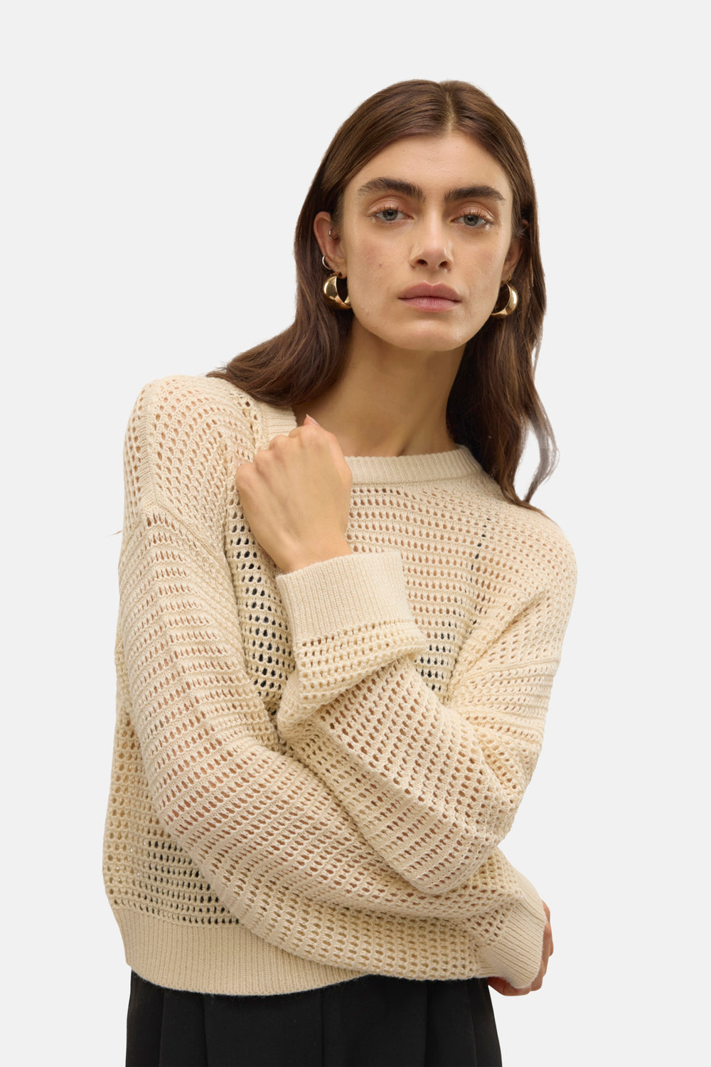 Pull col rond Beige - VERO MODA®
