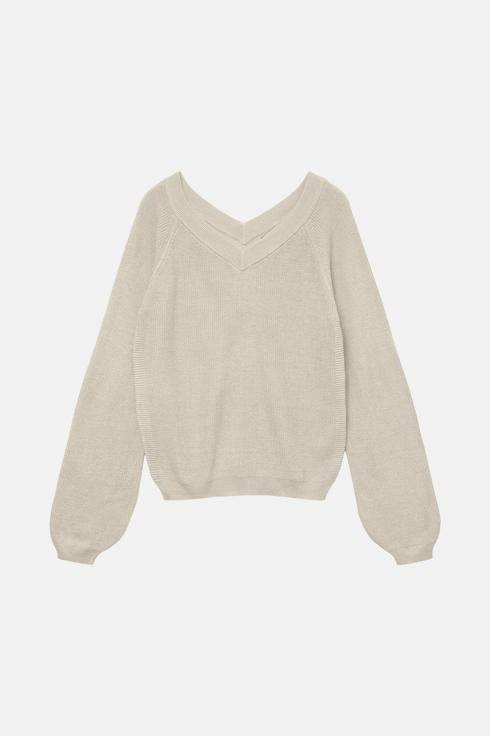 Pull col V Beige - VERO MODA®