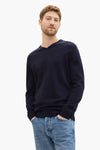 Pull col V Bleu - Tom Tailor