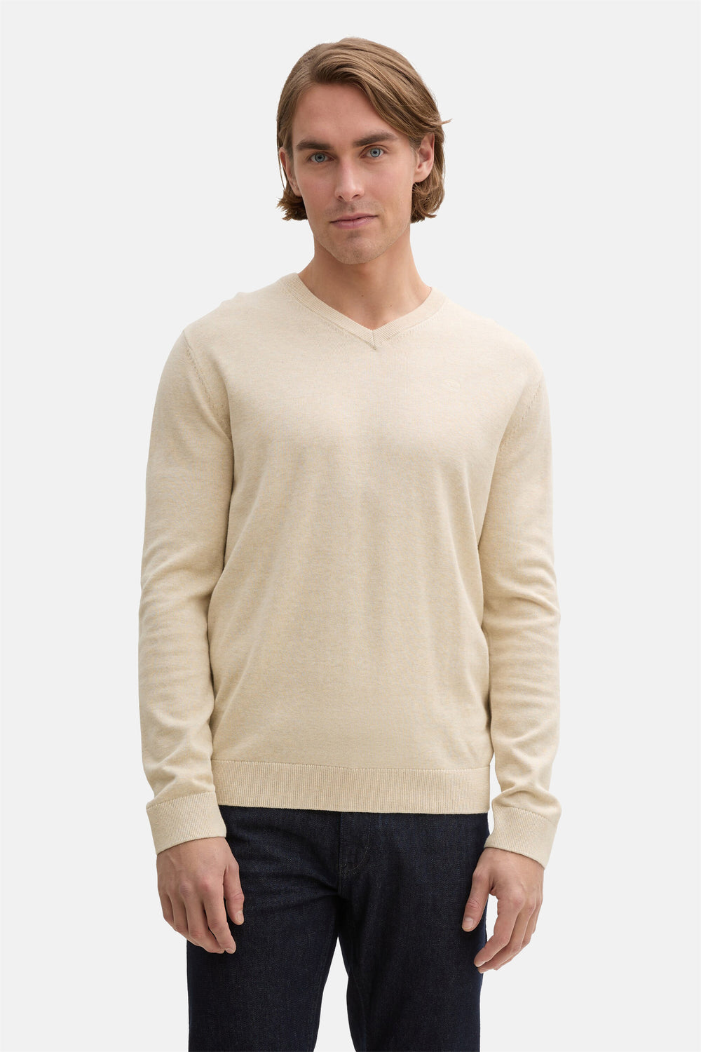 Pull col rond Beige - Tom Tailor