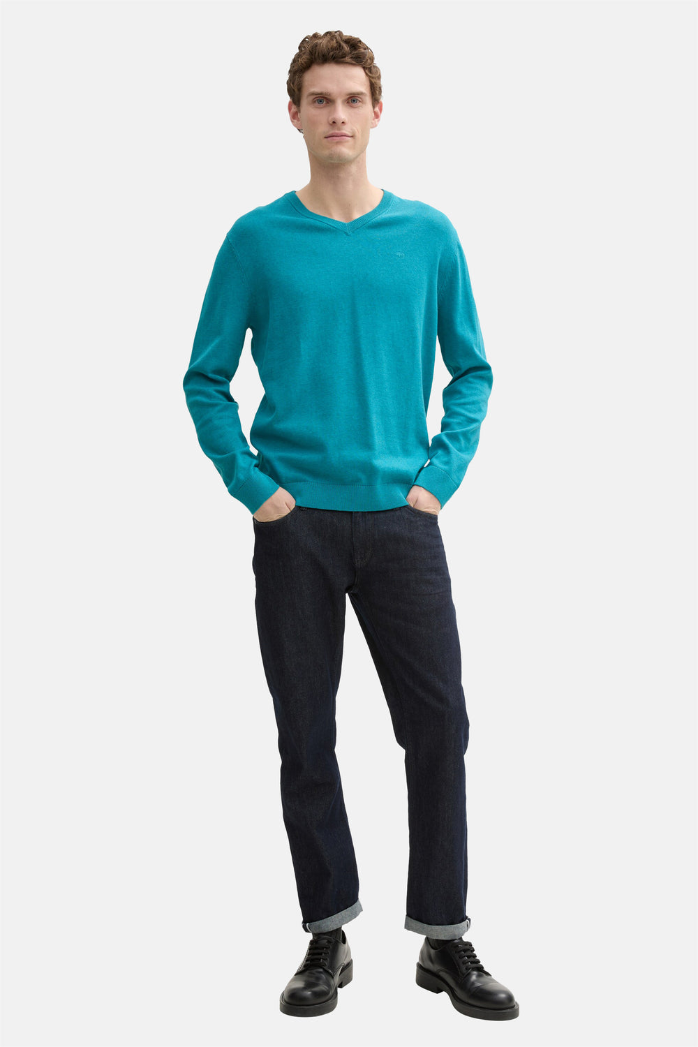 Pull col rond Bleu - Tom Tailor