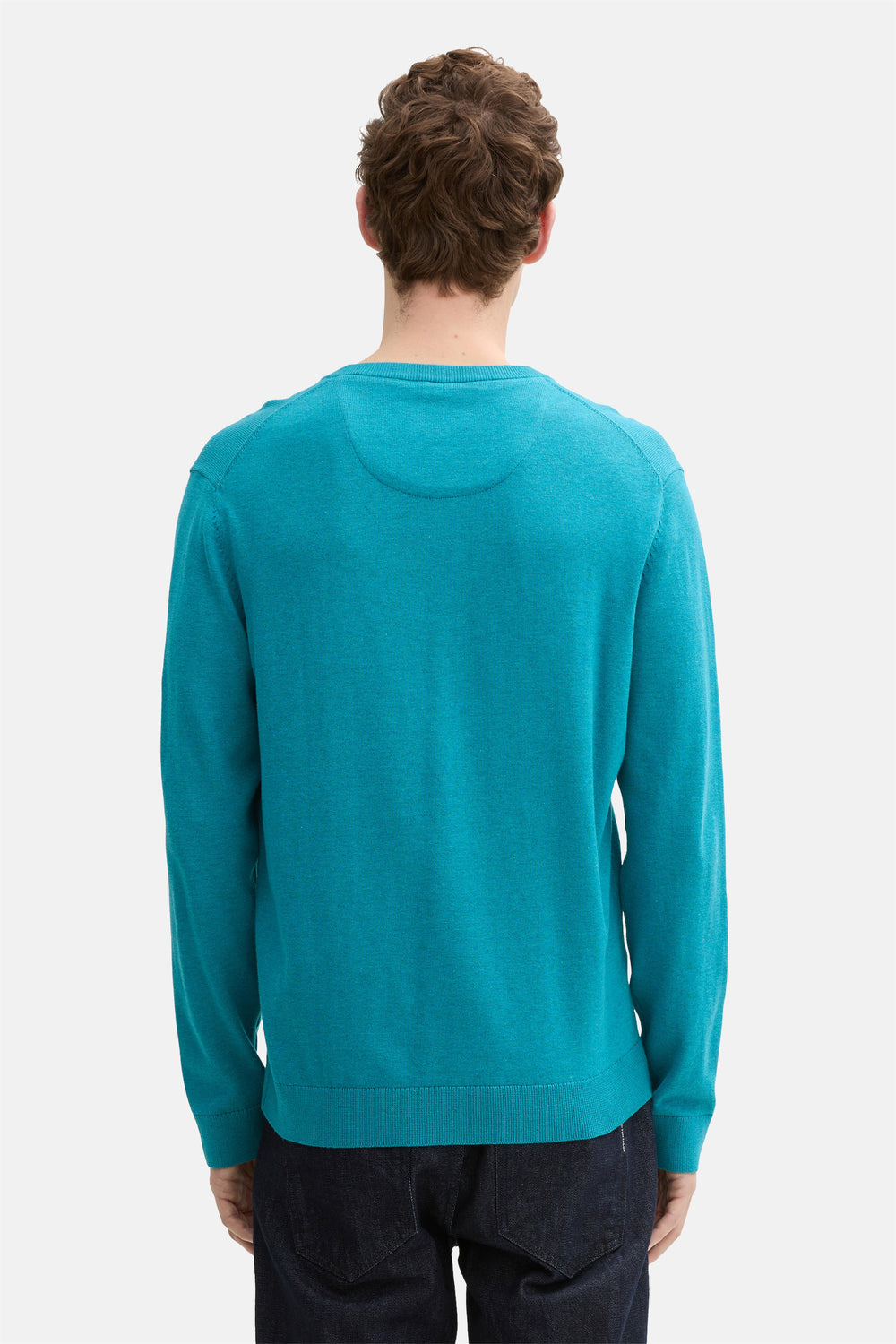 Pull col rond Bleu - Tom Tailor
