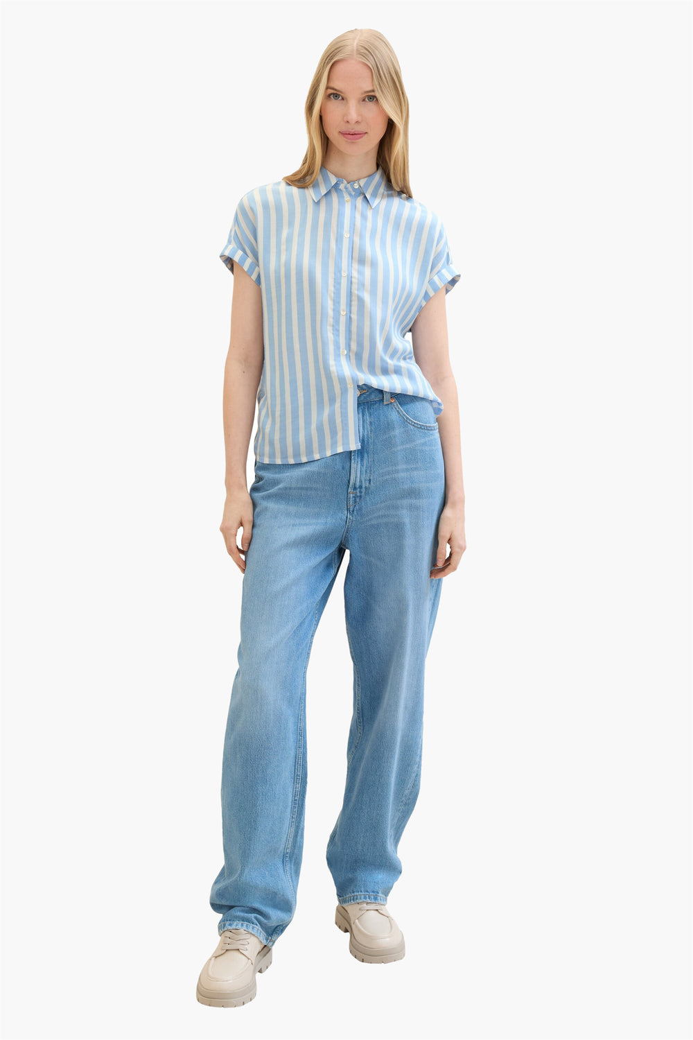 Chemisier (manches courtes) Bleu - Tom Tailor