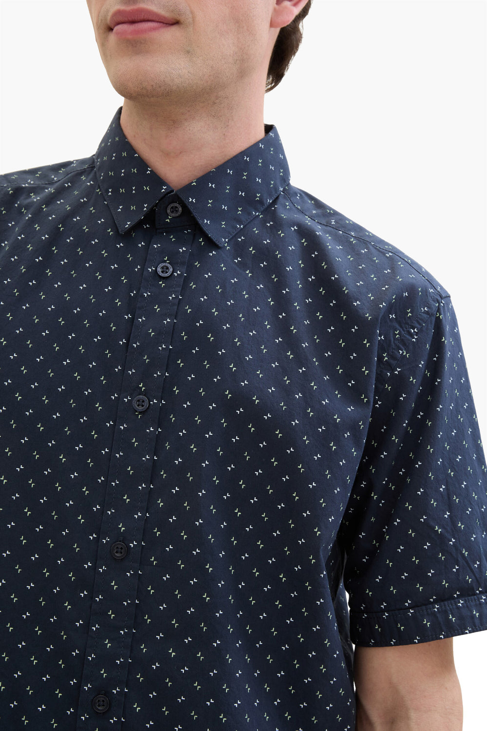 Chemise (manches courtes) Bleu - Tom Tailor