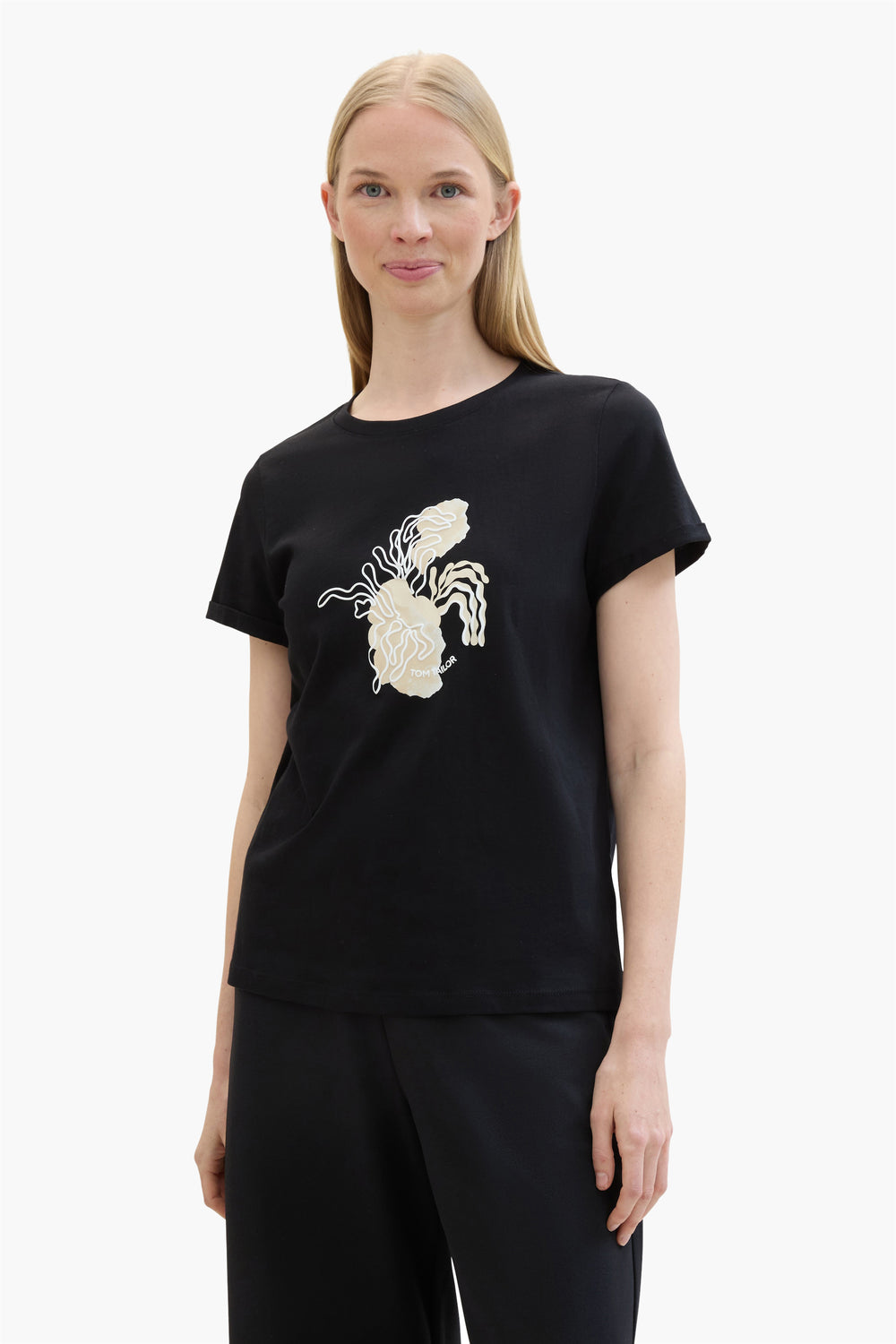T-shirt (manches courtes) Noir - Tom Tailor