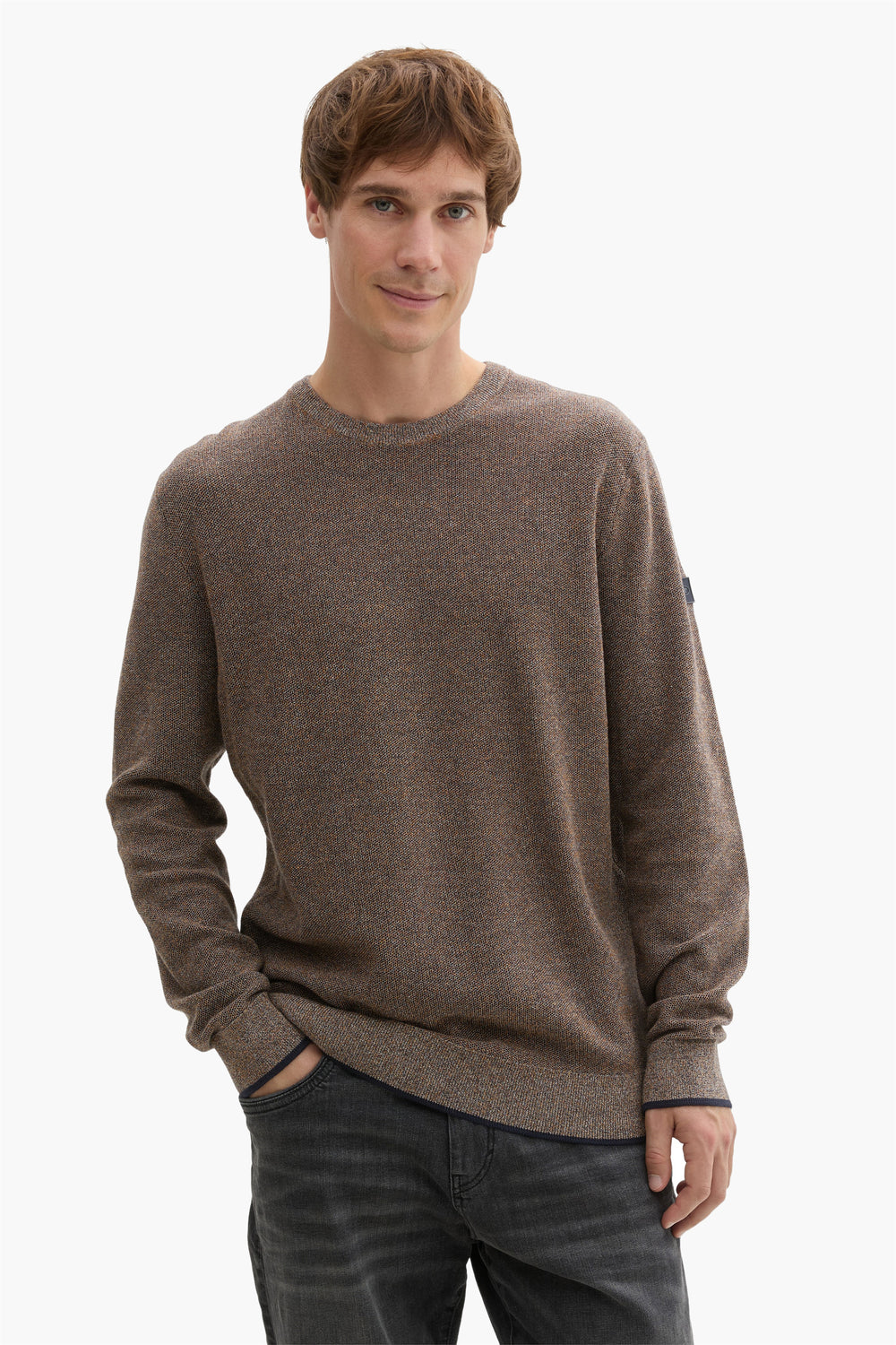 Pull col rond Bleu - Tom Tailor