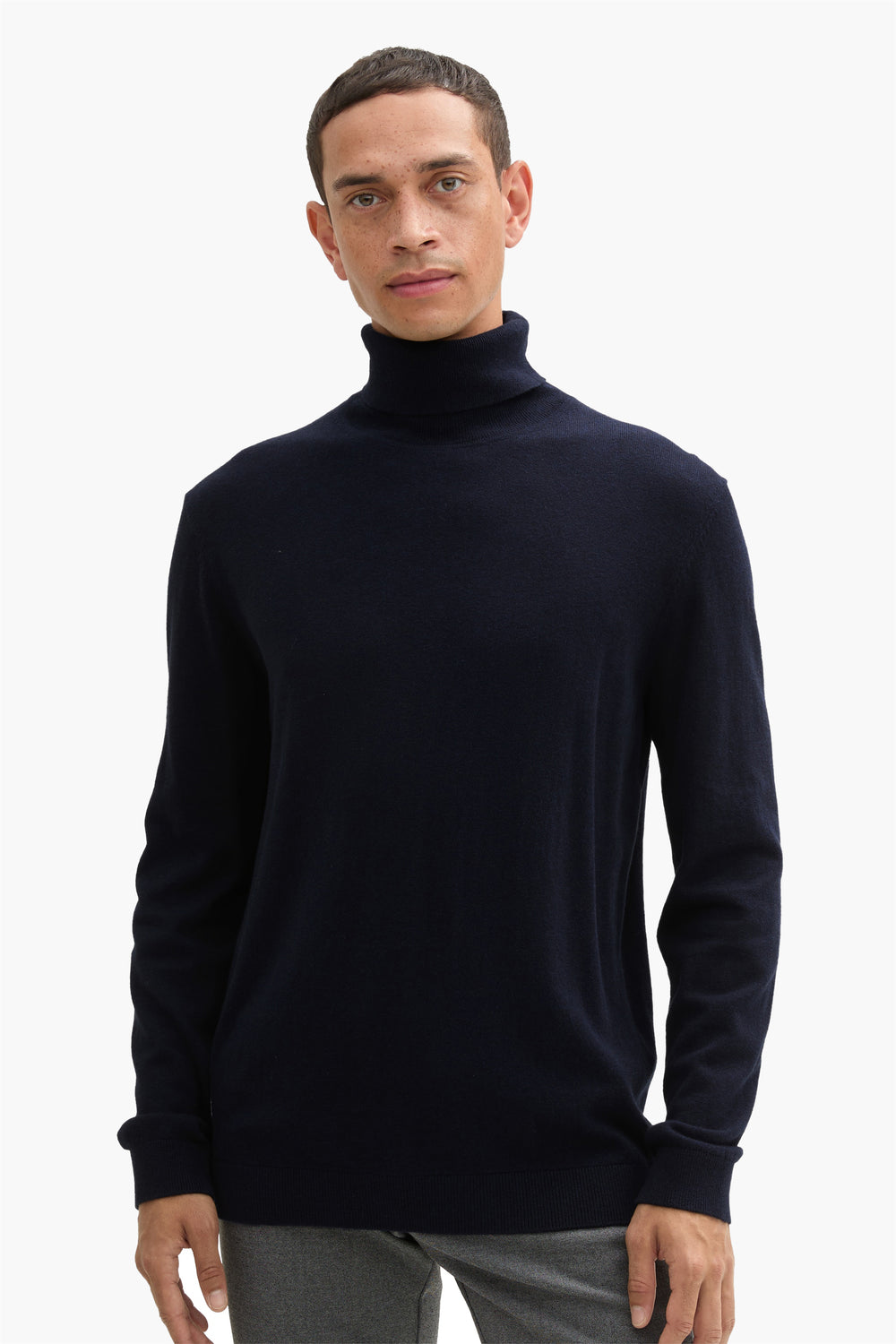 Pull col roulé Bleu - Tom Tailor