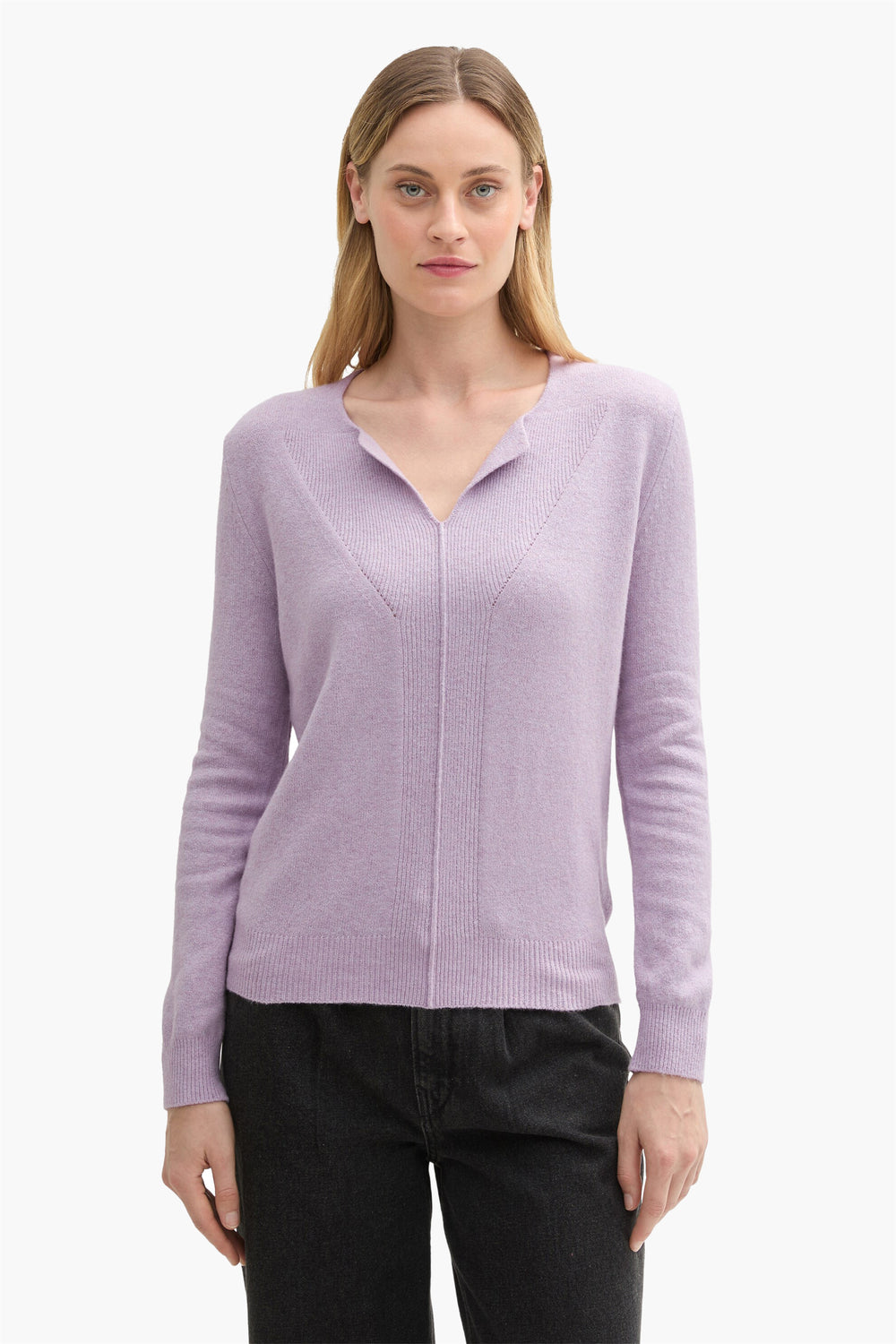 Pull col V Mauve - Tom Tailor