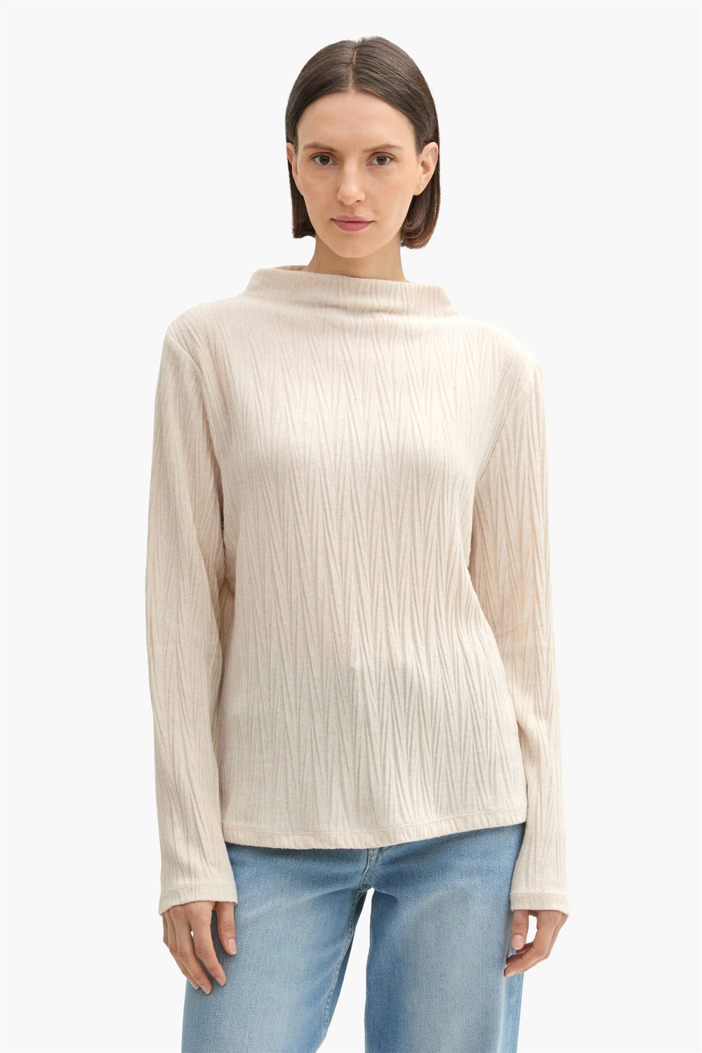 Pull col rond Beige - Tom Tailor