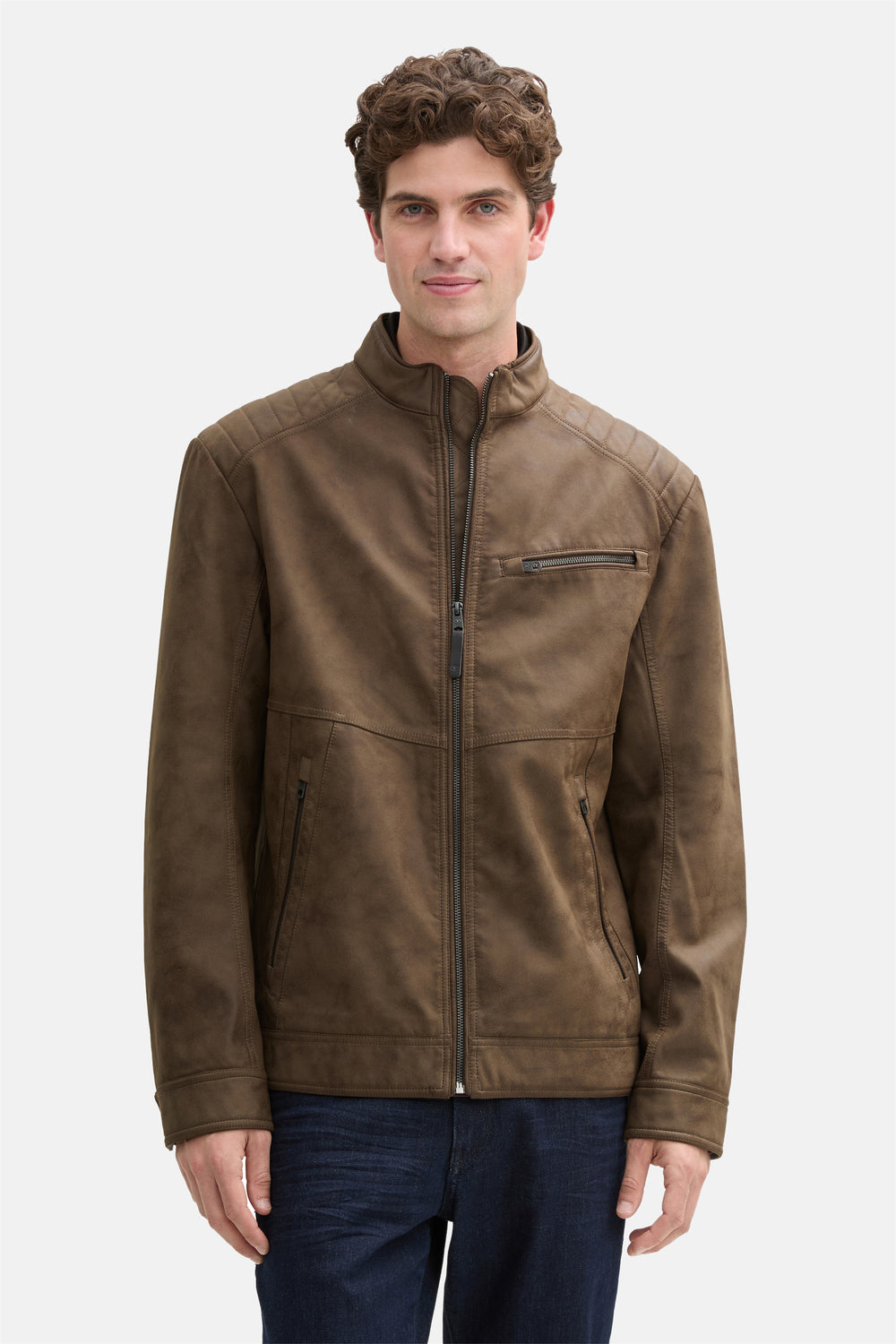 Veste en simili cuir Brun - Tom Tailor