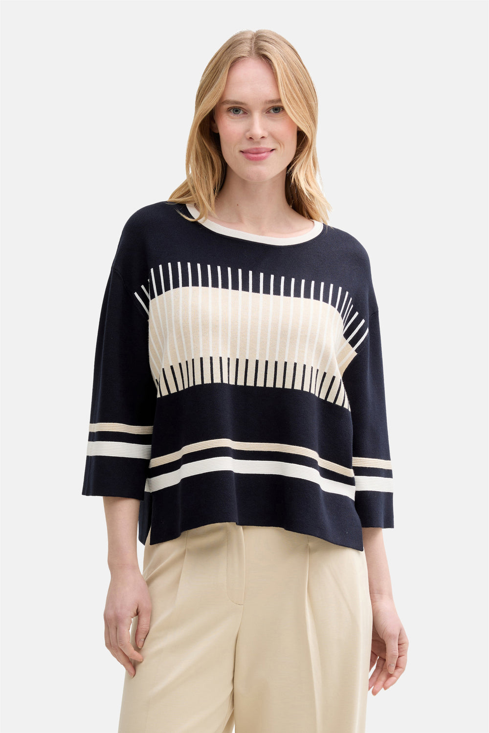 Pull col rond Bleu - Tom Tailor
