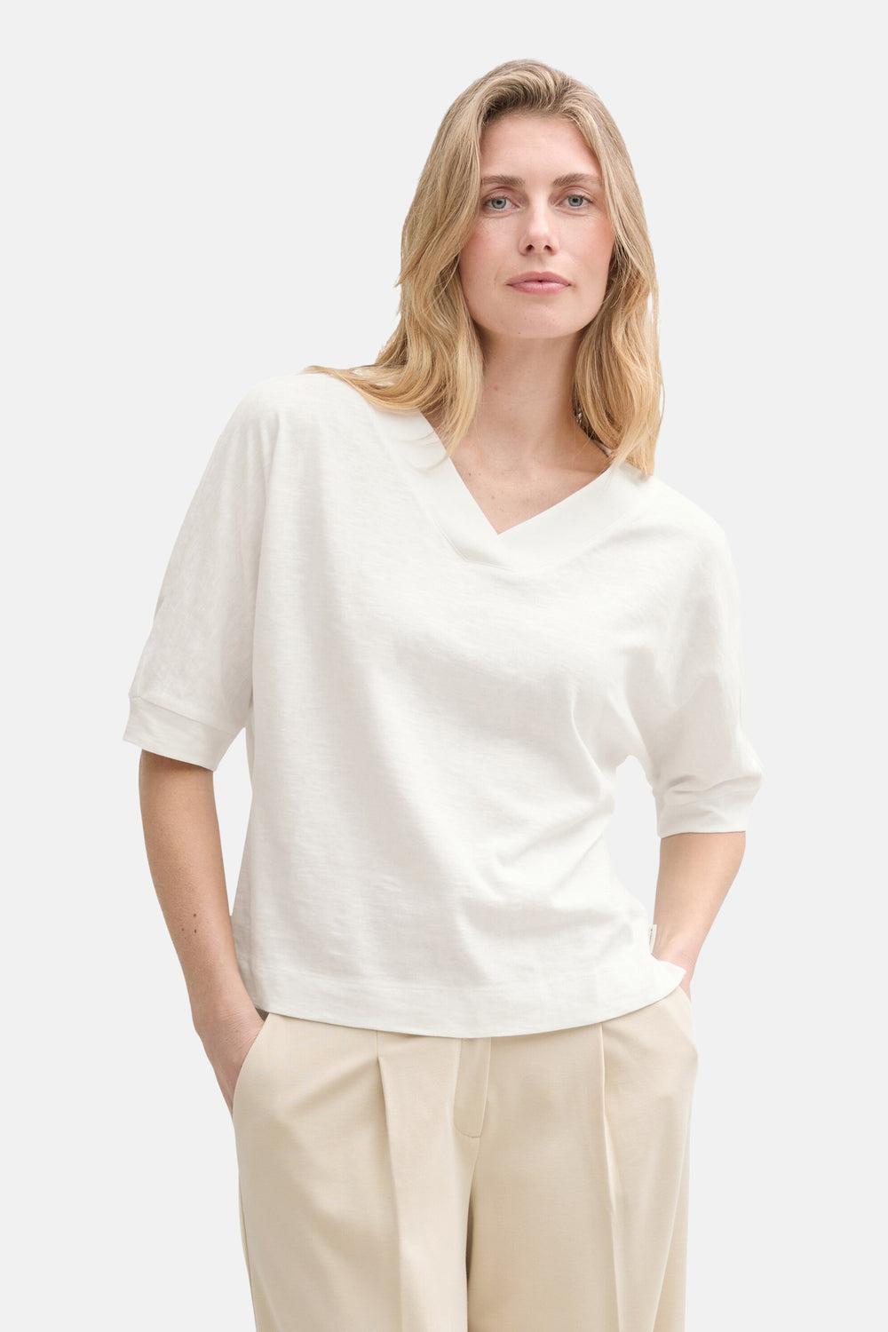 Top uni manches courtes Blanc - Tom Tailor