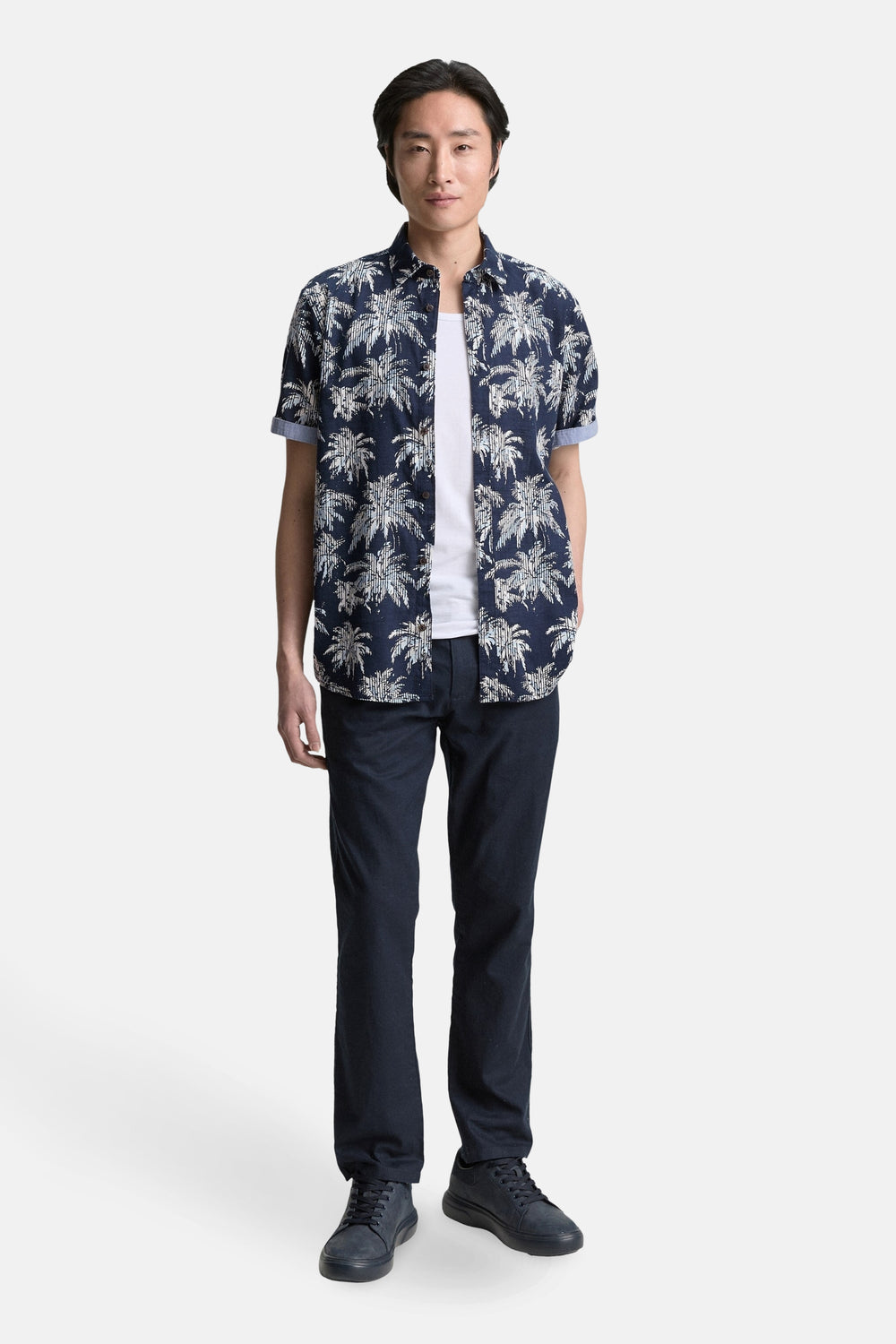 Chemise (manches courtes) Bleu - Tom Tailor