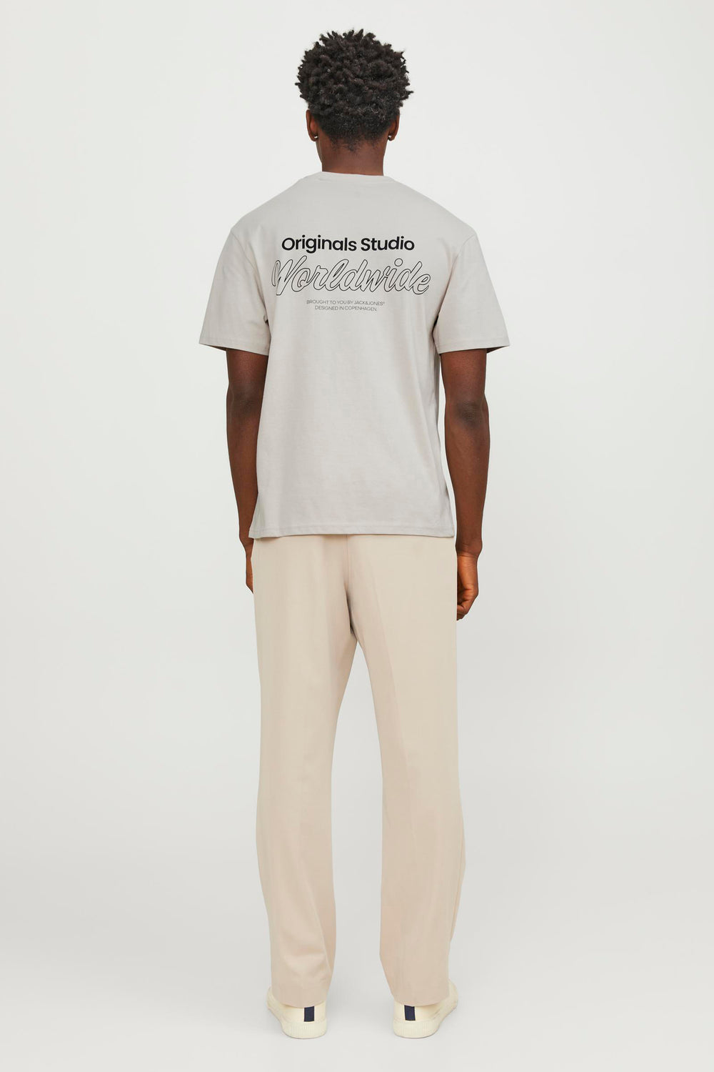 T-shirt (manches courtes) Écru - ORIGINALS BY JACK & JONES