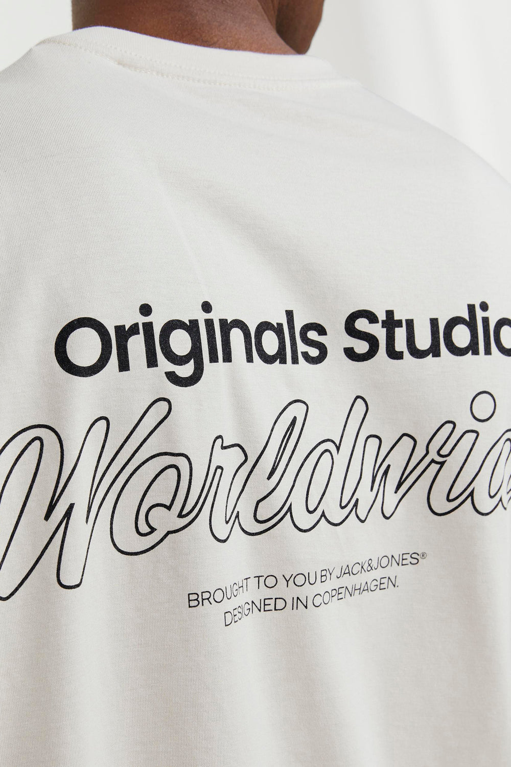 T-shirt (manches courtes) Écru - ORIGINALS BY JACK & JONES