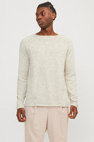 Trui met ronde hals Ecru - PREMIUM BY JACK & JONES