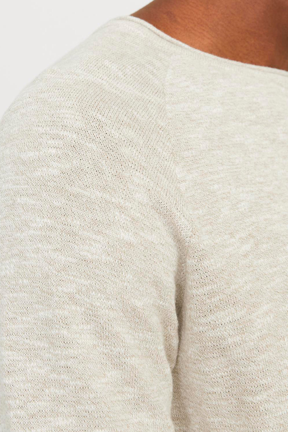 Trui met ronde hals Ecru - PREMIUM BY JACK & JONES