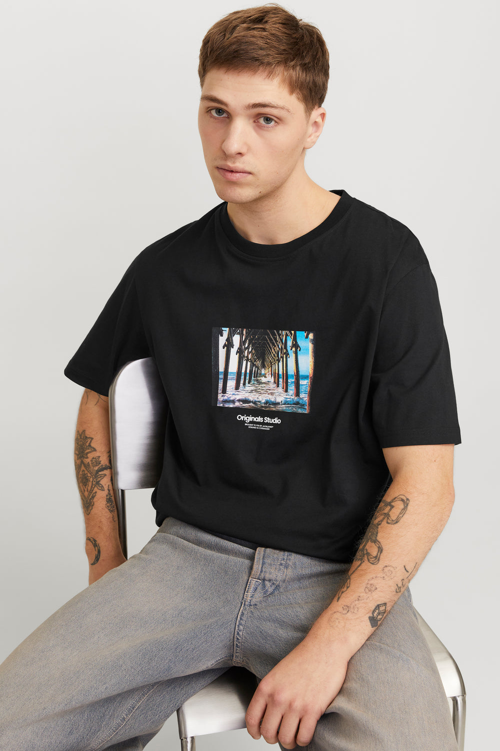 T-shirt (manches courtes) Noir - ORIGINALS BY JACK & JONES