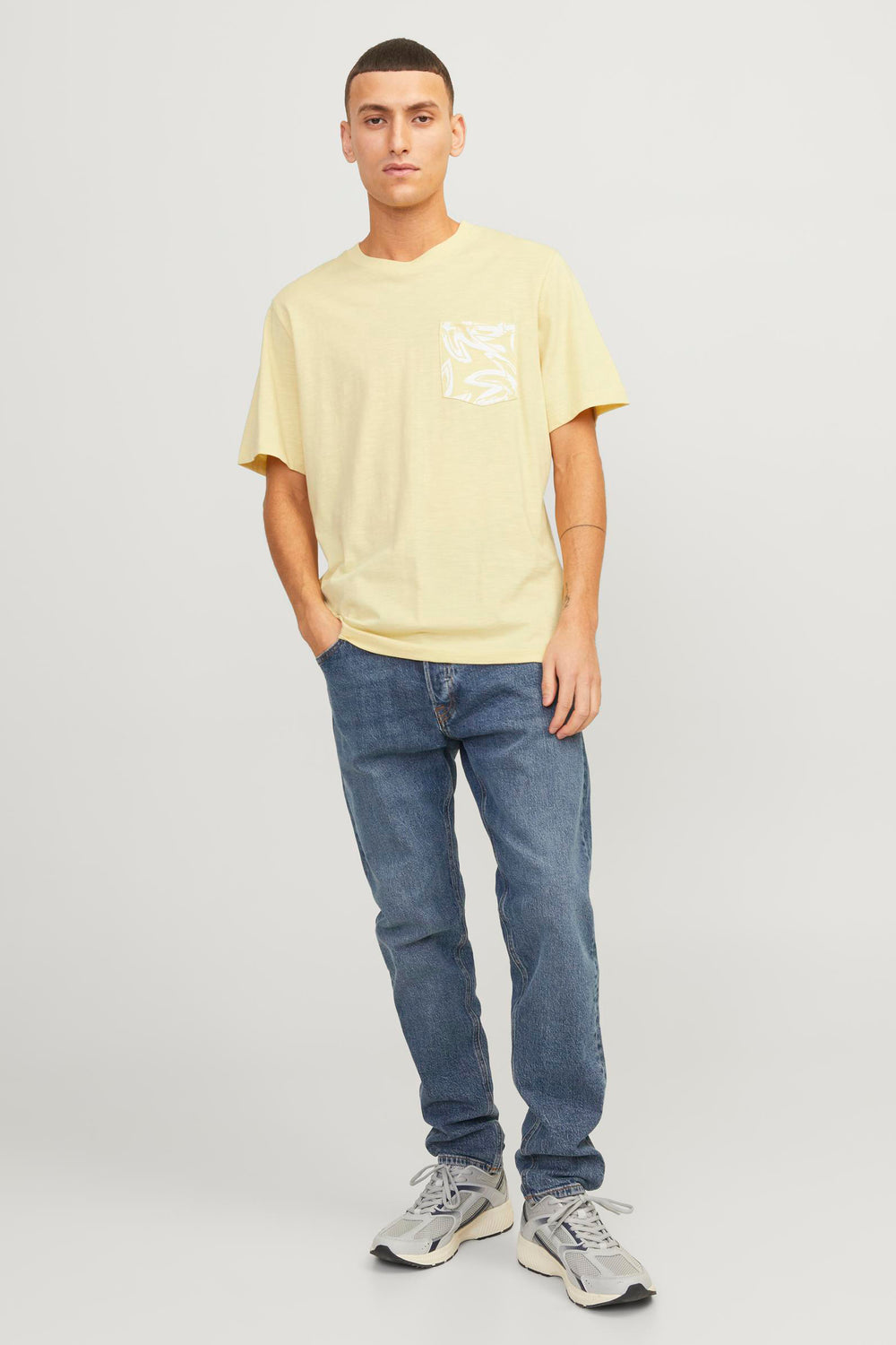 T-shirt (korte mouwen) Geel - ORIGINALS BY JACK & JONES