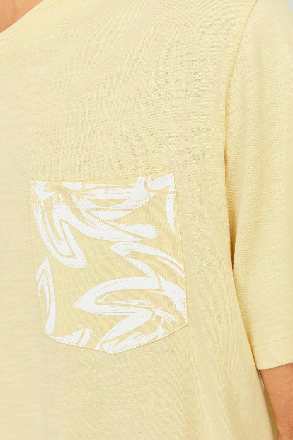 T-shirt (korte mouwen) Geel - ORIGINALS BY JACK & JONES