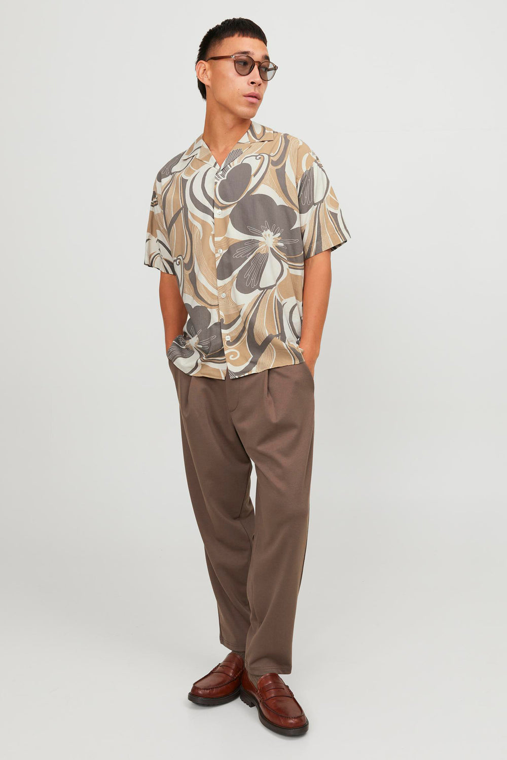 Hemd (korte mouwen) Beige - PREMIUM BY JACK & JONES