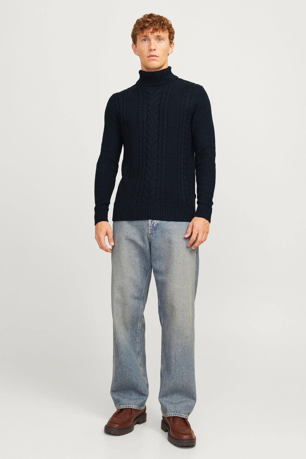 Pull col roulé Bleu - JACK & JONES