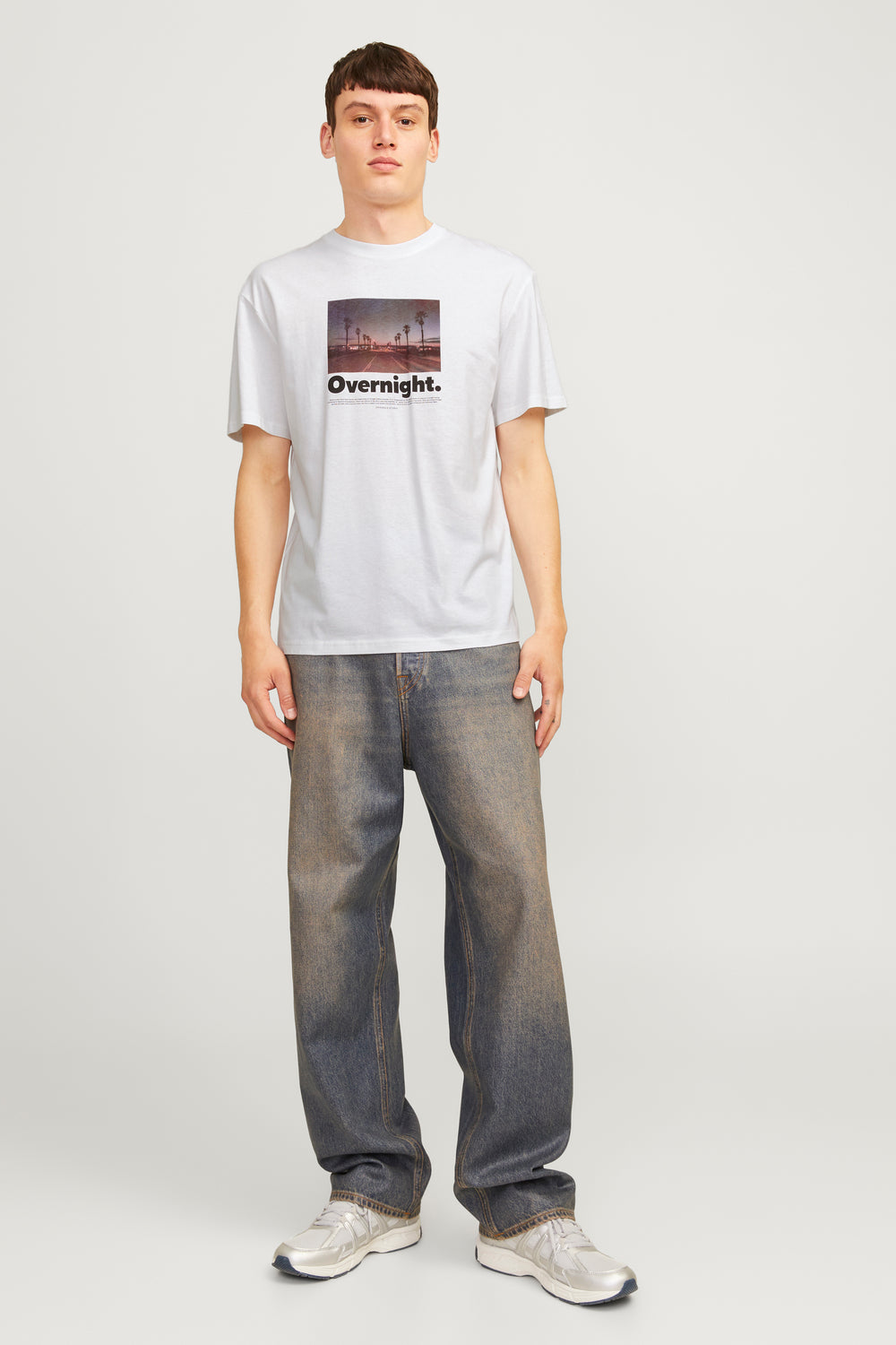 T-shirt (manches courtes) Écru - ORIGINALS BY JACK & JONES
