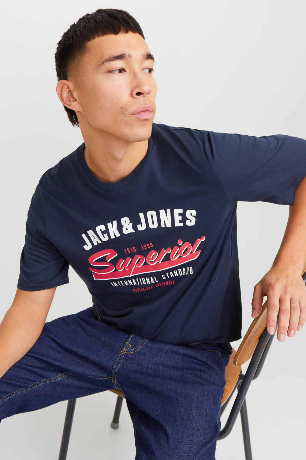 T-shirt (korte mouwen) Blauw - ORIGINALS BY JACK & JONES