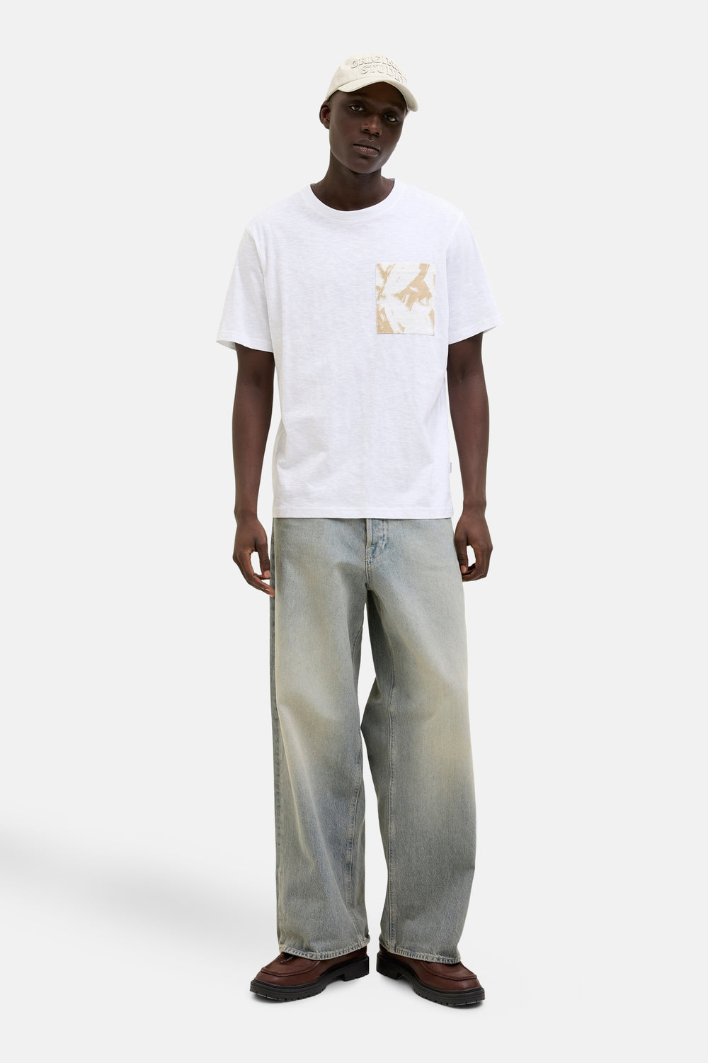 T-shirt (korte mouwen) Wit - ORIGINALS BY JACK & JONES