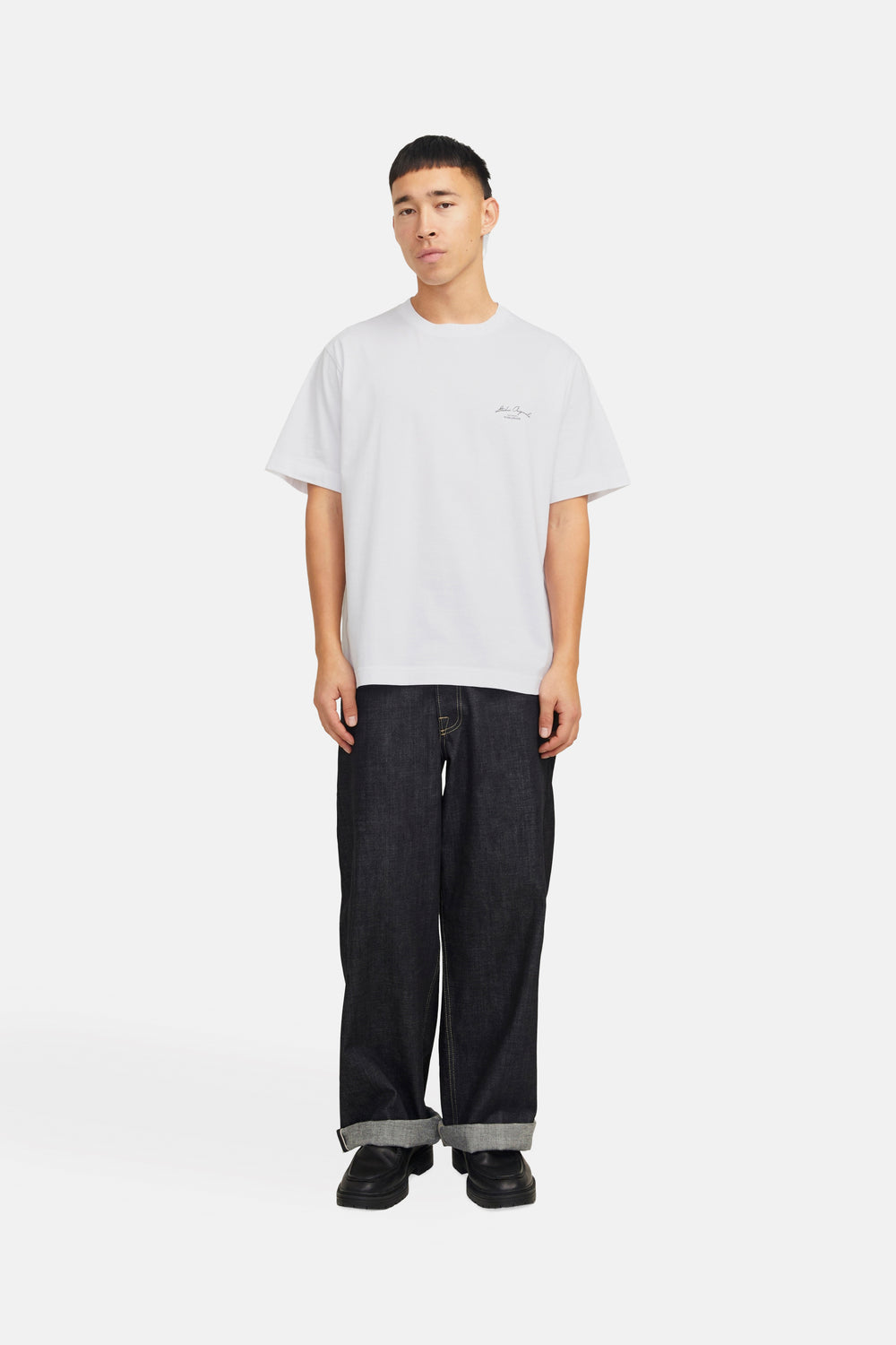 T-shirt (korte mouwen) Wit - ORIGINALS BY JACK & JONES