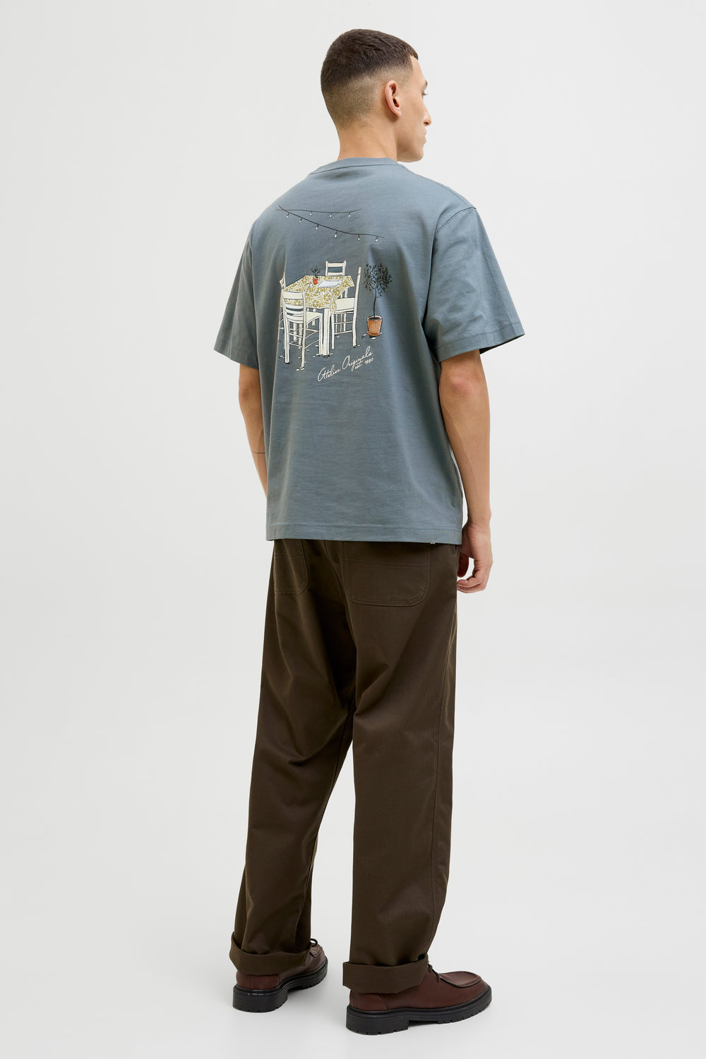 T-shirt (korte mouwen) Grijs - ORIGINALS BY JACK & JONES