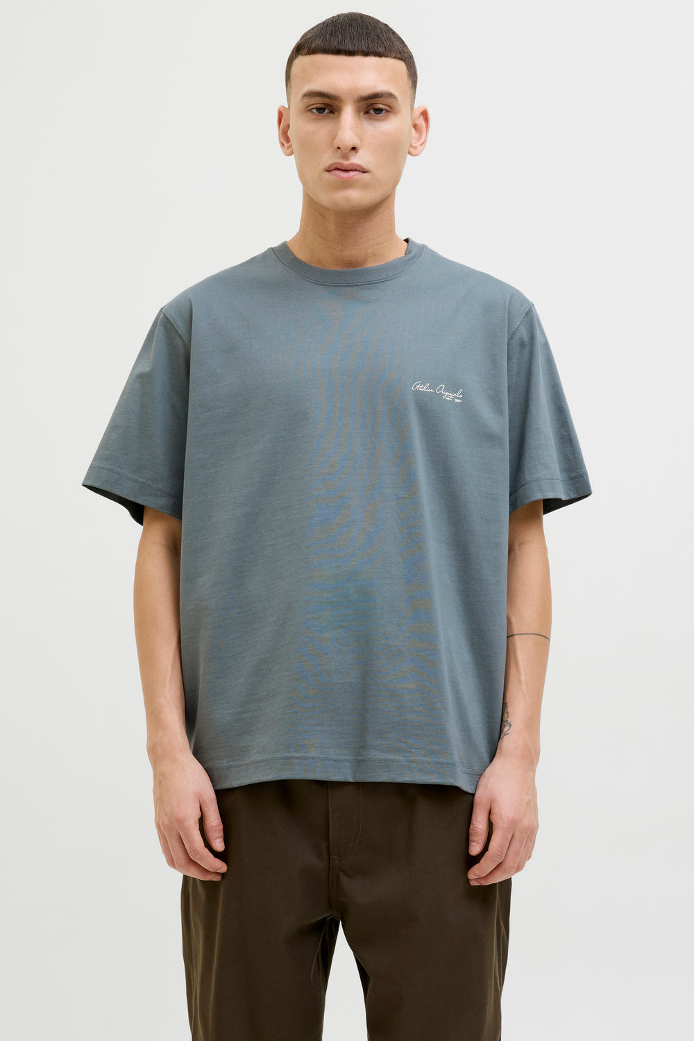 T-shirt (korte mouwen) Grijs - ORIGINALS BY JACK & JONES