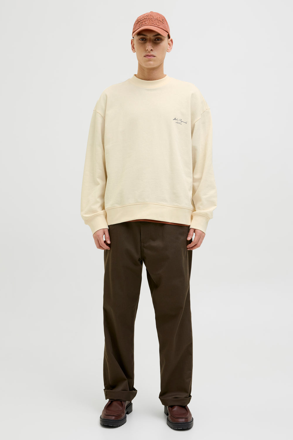 Sweat col rond Blanc - ORIGINALS BY JACK & JONES