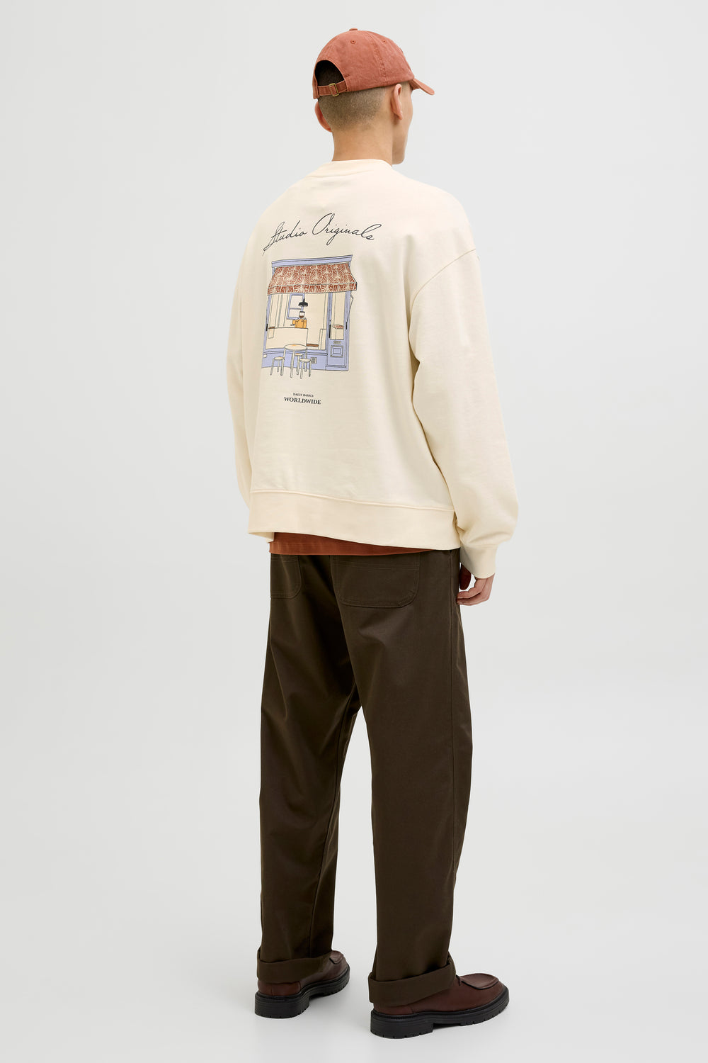 Sweat col rond Blanc - ORIGINALS BY JACK & JONES