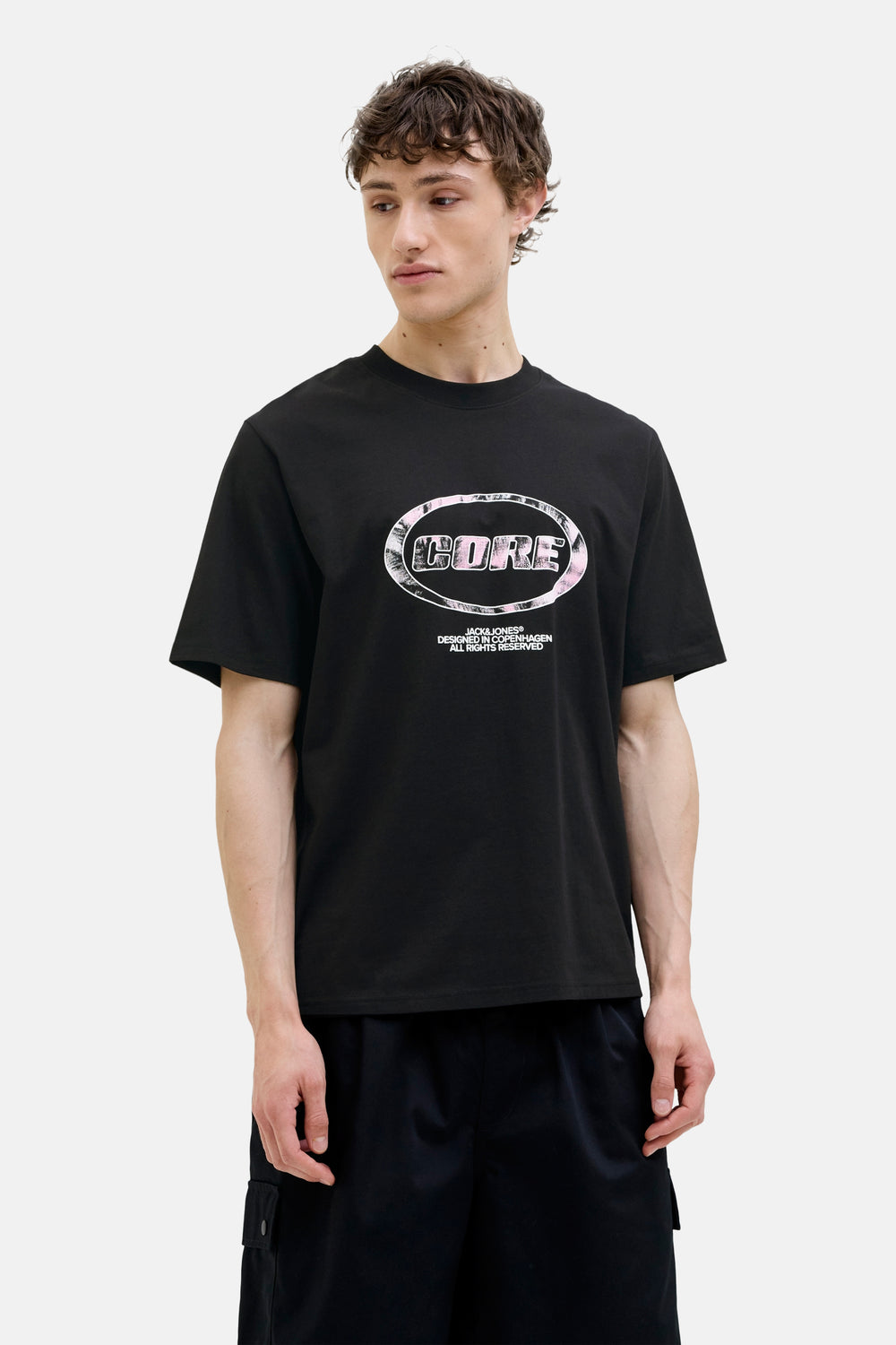 T-shirt (korte mouwen) Zwart - ORIGINALS BY JACK & JONES