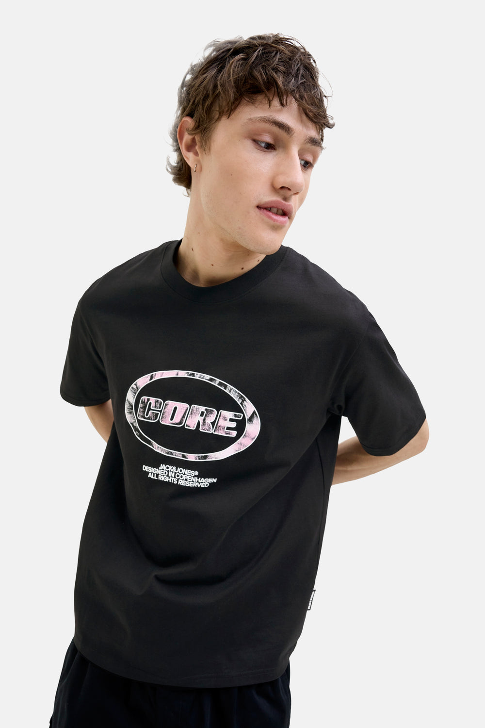 T-shirt (korte mouwen) Zwart - ORIGINALS BY JACK & JONES