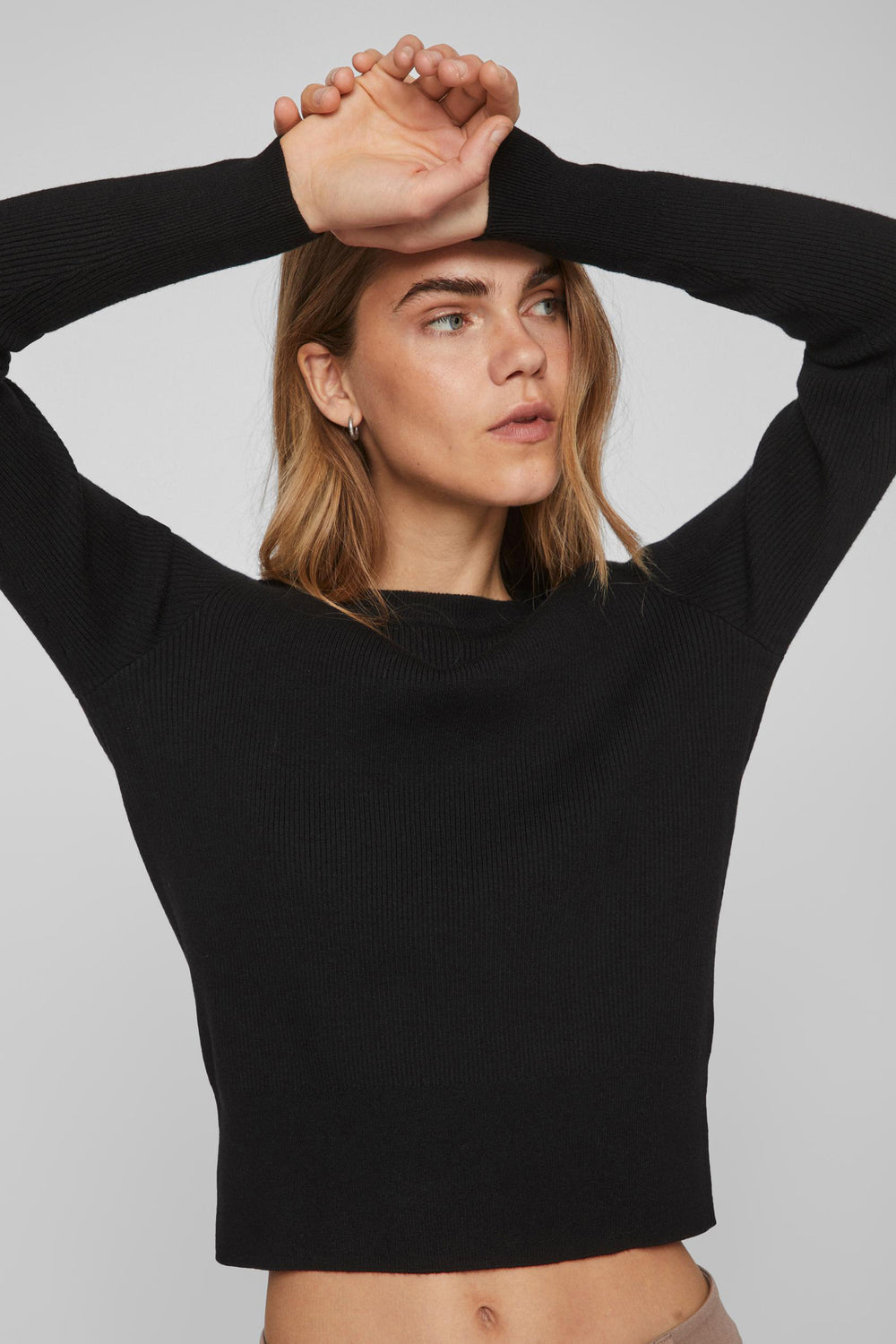 Pull col rond Noir - VILA®