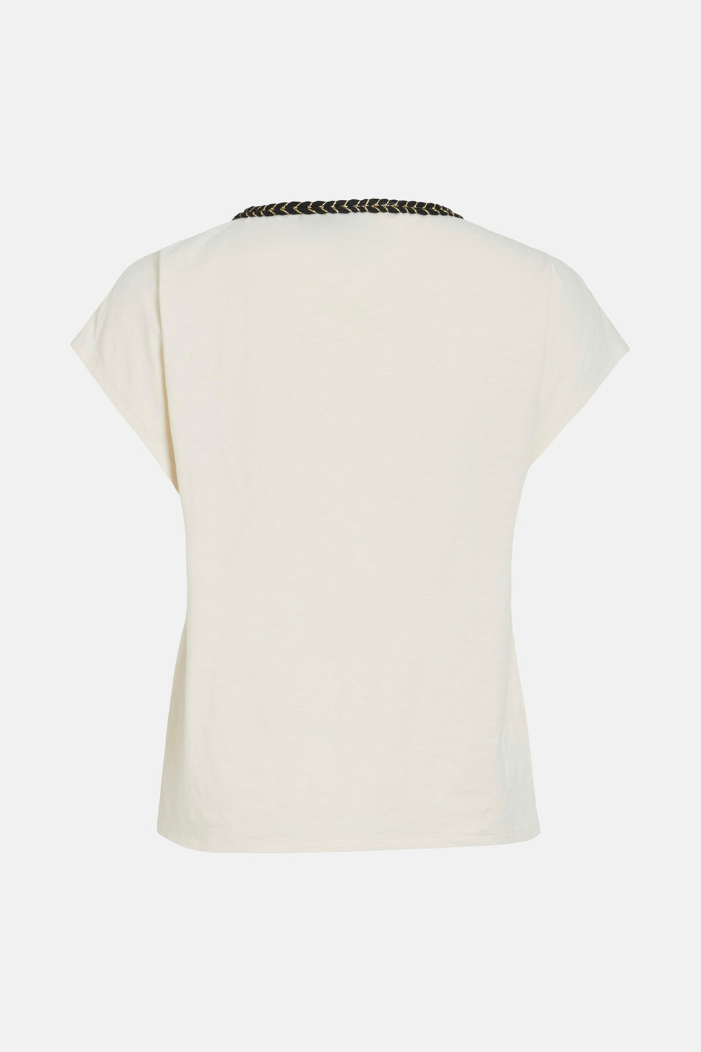 Top uni manches courtes Beige - VILA®