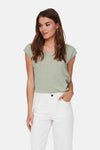 Top uni manches courtes Beige - ONLY®