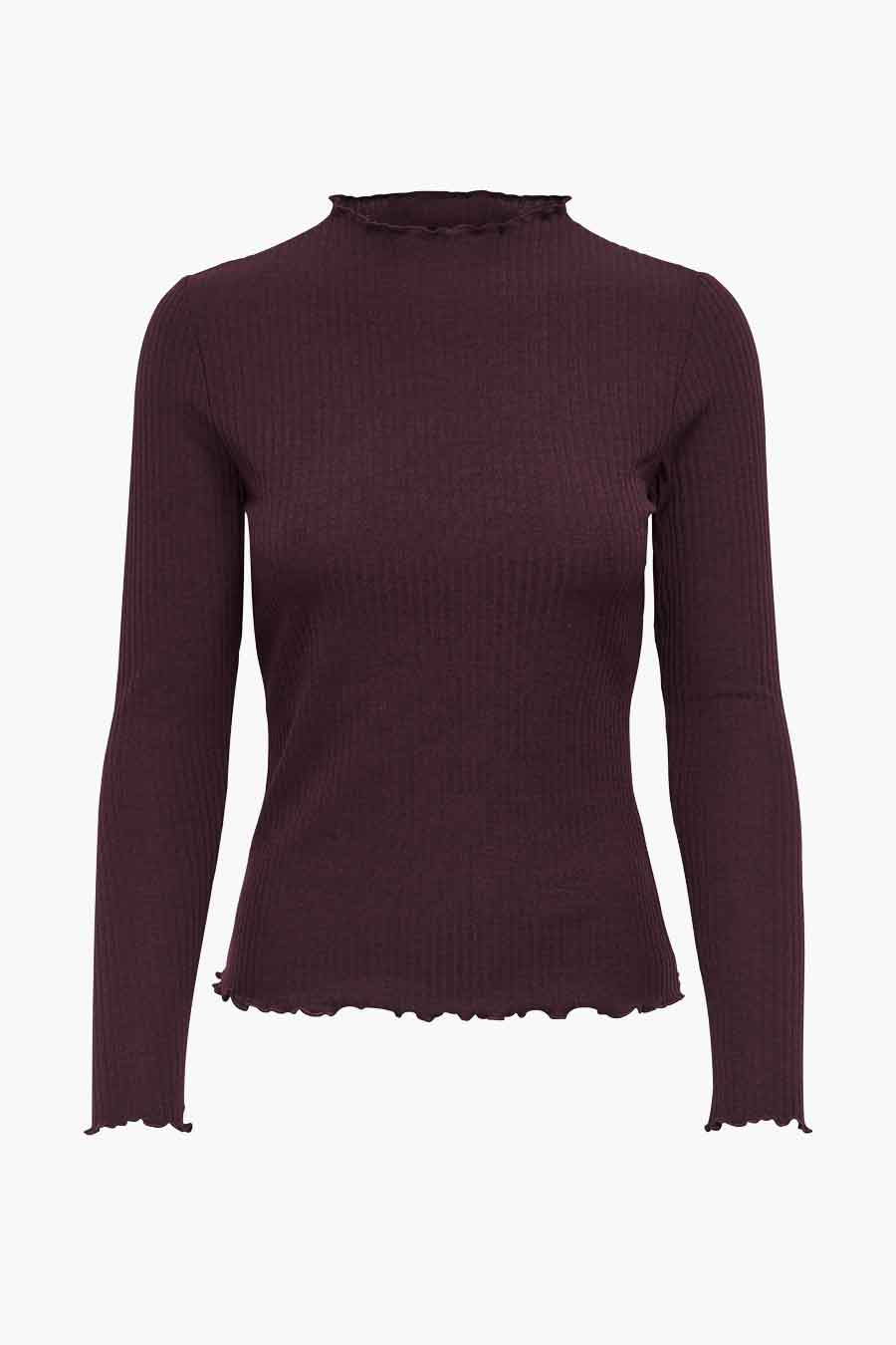 Pull col rond Brun - ONLY®