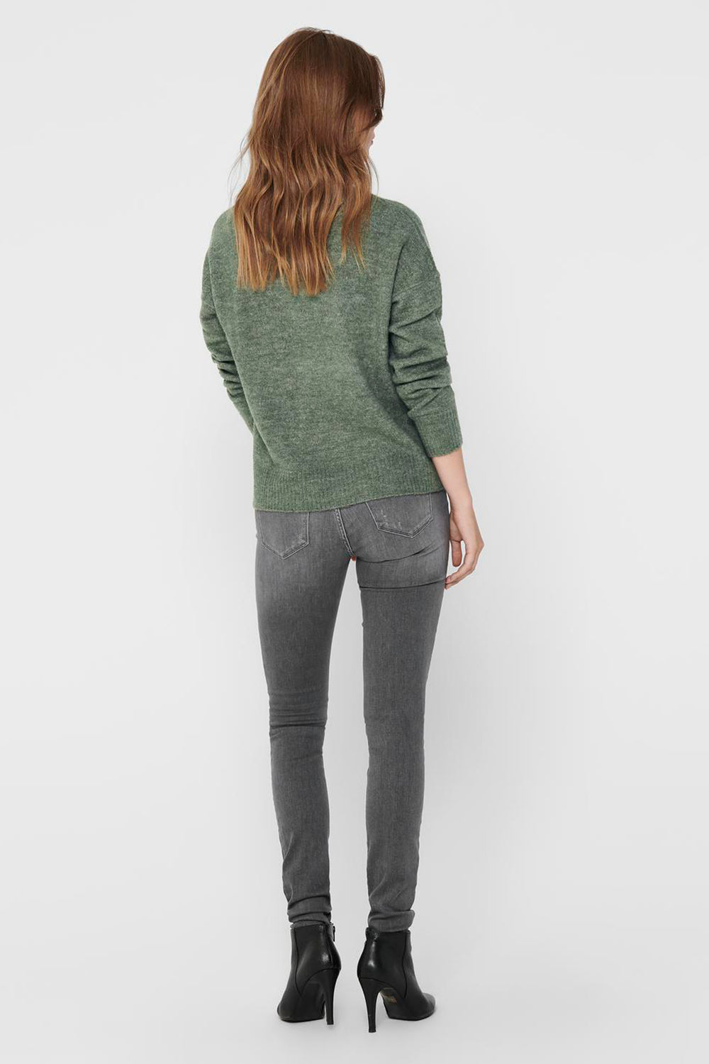 Pull col rond Vert - JDY