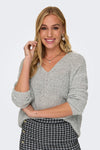 Pull col V Blanc - JDY