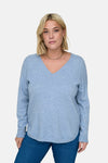 Pull col V Bleu - CARMAKOMA