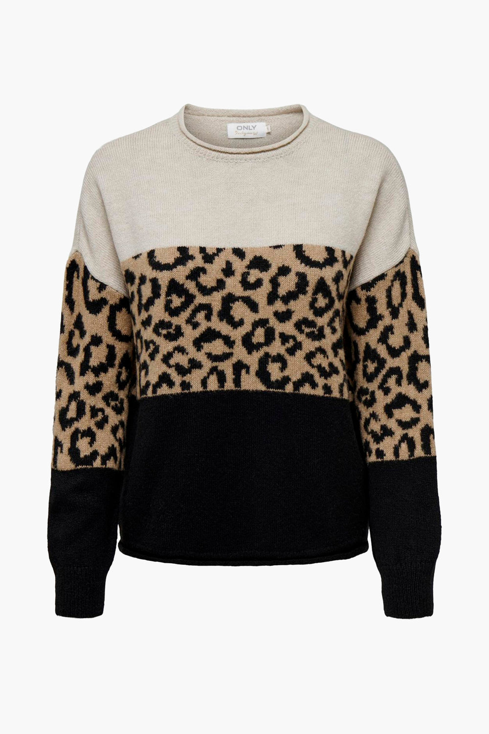 Pull col rond Brun - ONLY®