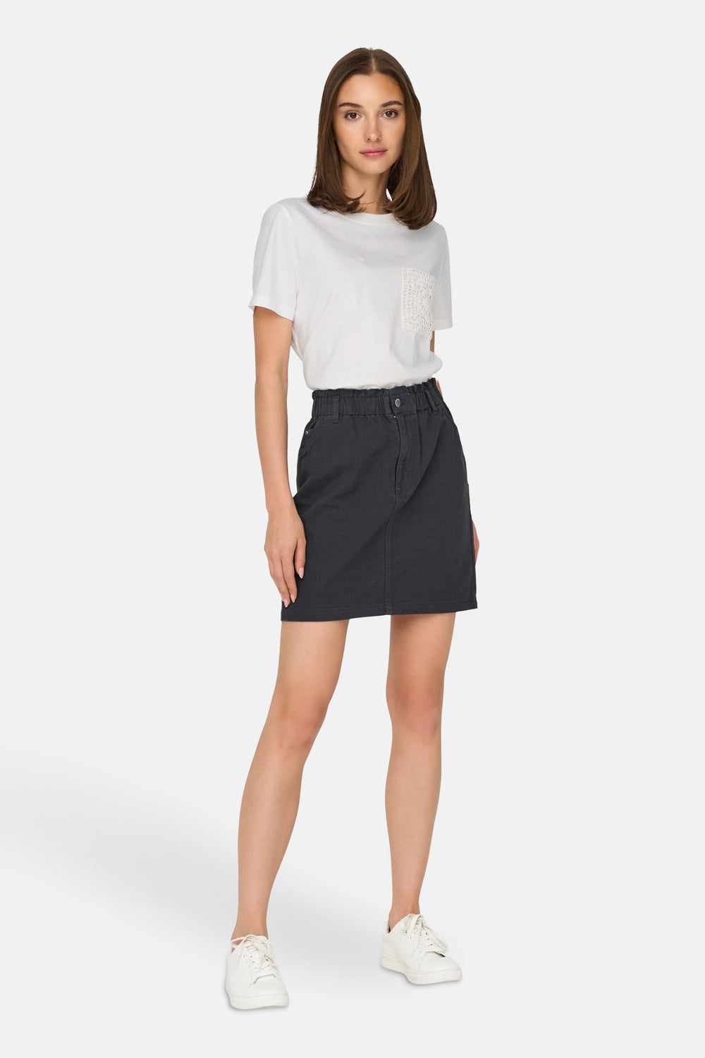 Top uni manches courtes Blanc - JDY